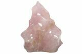 Tall, Polished Rose Quartz Crystal Flame - Madagascar #230165-1